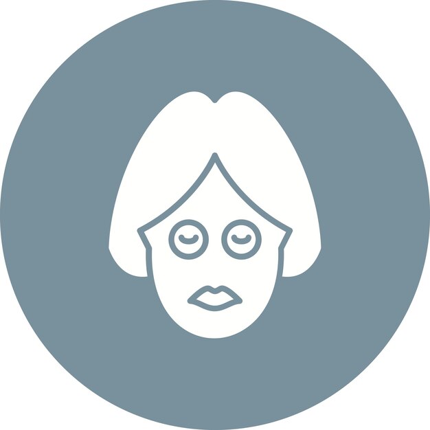 Imagen vectorial del icono de la máscara del rostro Se puede utilizar para el cuidado de la piel