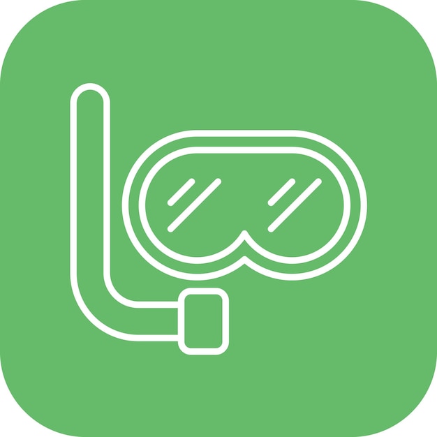 Imagen vectorial del icono de la máscara de snorkel Se puede usar para Coastline