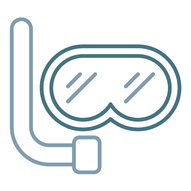 Imagen vectorial del icono de la máscara de snorkel Se puede usar para Coastline
