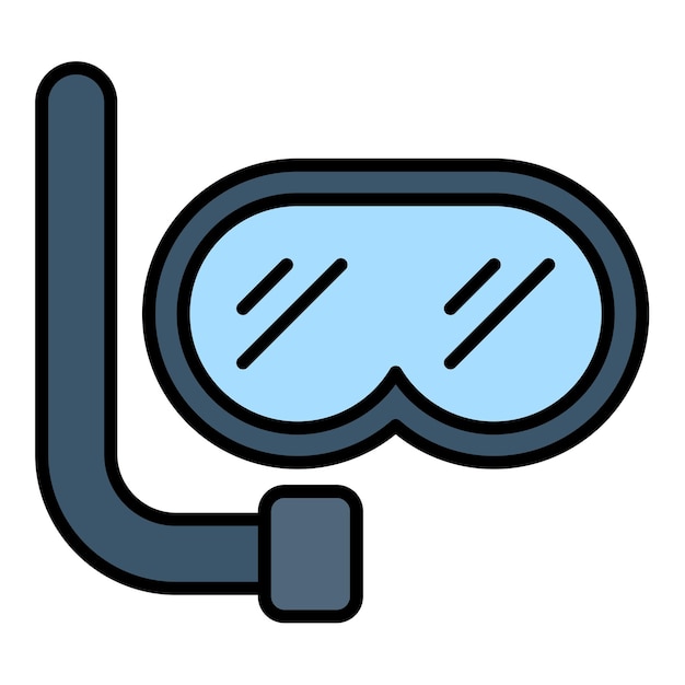 Imagen vectorial del icono de la máscara de snorkel Se puede usar para Coastline