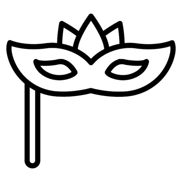 Imagen vectorial del icono de la máscara veneciana Se puede usar para Italia