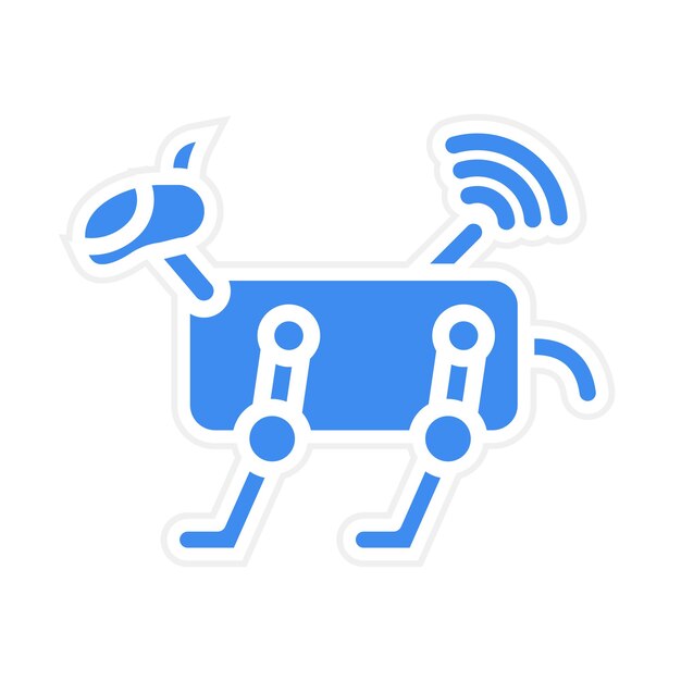 Imagen vectorial del icono de mascota del robot Se puede usar para robótica
