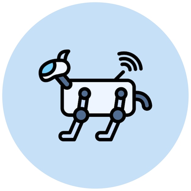 Imagen vectorial del icono de mascota del robot Se puede usar para robótica