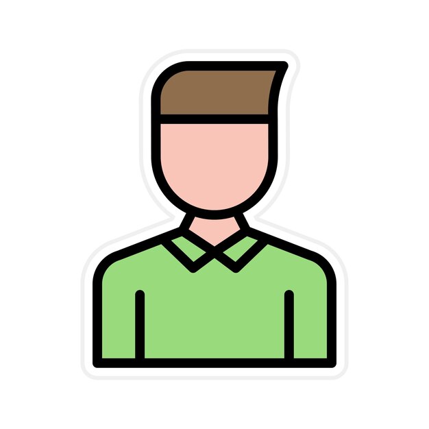 Imagen vectorial de icono masculino adolescente Se puede usar para la brecha generacional