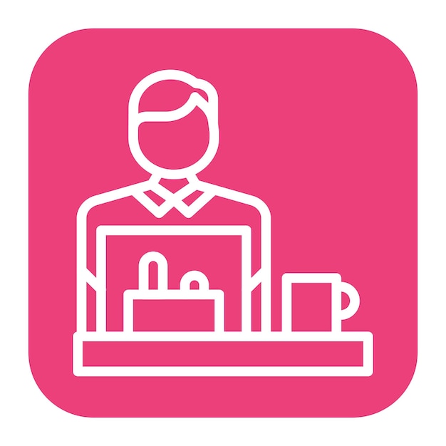 Imagen vectorial de icono masculino de Game Tester Se puede usar para el desarrollo de juegos