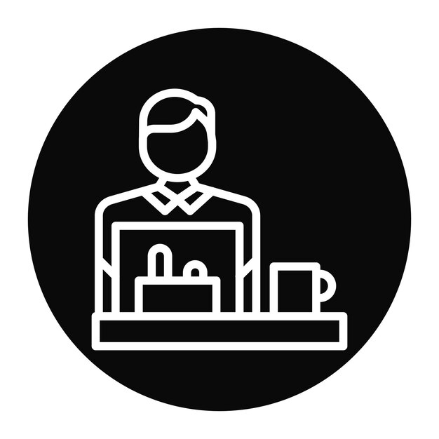Imagen vectorial de icono masculino de Game Tester Se puede usar para el desarrollo de juegos