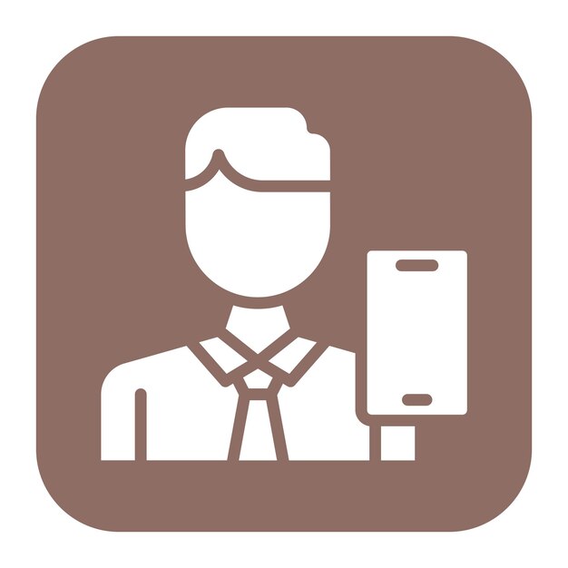Imagen vectorial de icono masculino del milenio Se puede usar para nuevos medios