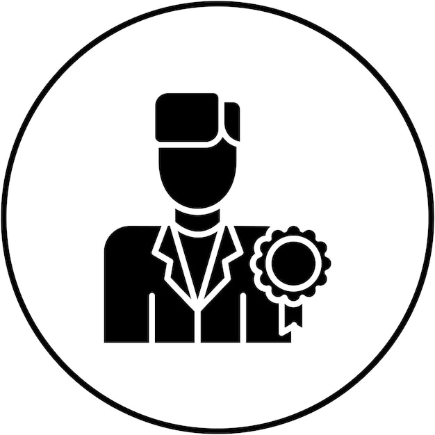 Imagen vectorial de icono masculino profesional Se puede utilizar para la agencia de reclutamiento