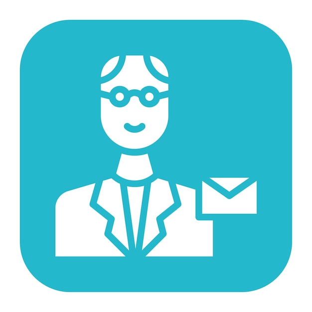 Imagen vectorial de icono masculino puede utilizarse para el Servicio Postal