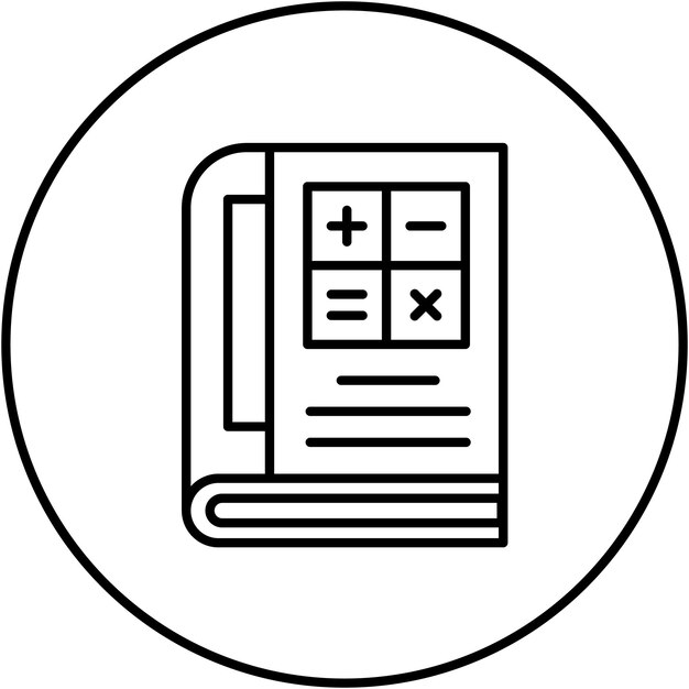 Imagen vectorial de icono de matemáticas Se puede usar para Back to School