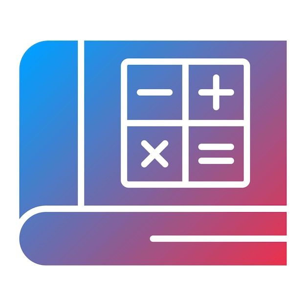 Imagen vectorial de icono de matemáticas Se puede utilizar para el aprendizaje