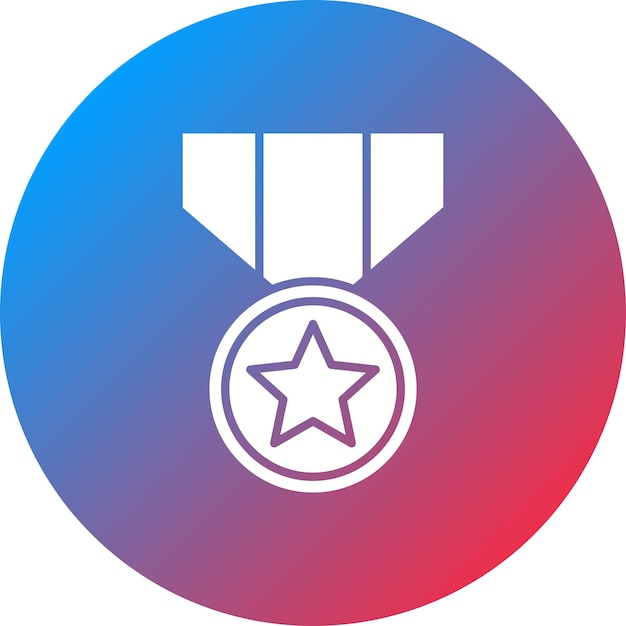 Imagen vectorial del icono de la medalla del ejército Se puede usar para militares
