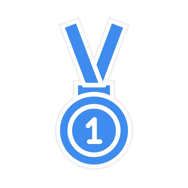 Imagen vectorial del icono de la Medalla de Oro Se puede usar para logros