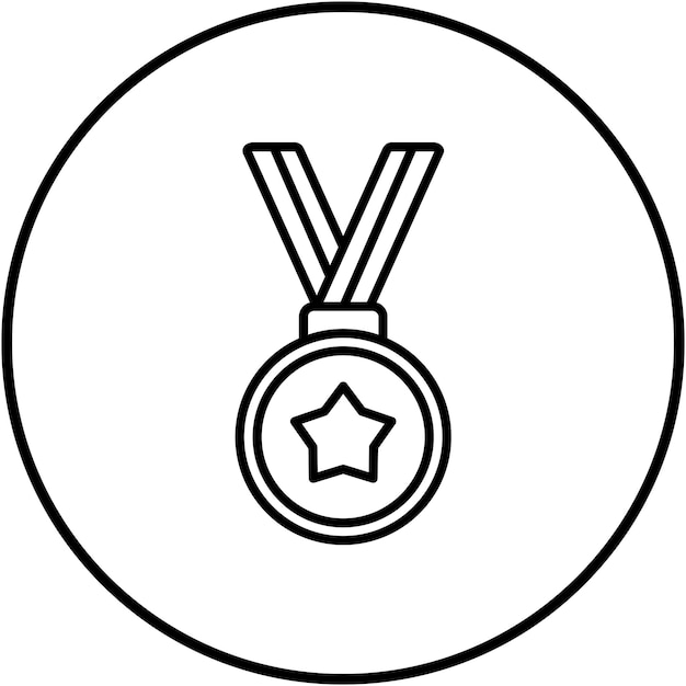 Imagen vectorial del icono de la medalla Se puede usar para Auto Racing