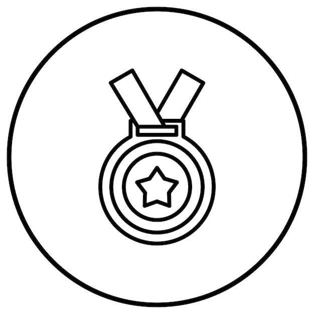 Imagen vectorial del icono de la medalla Se puede usar para deportes