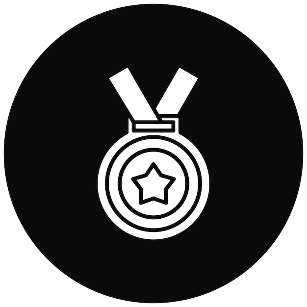 Imagen vectorial del icono de la medalla Se puede usar para deportes