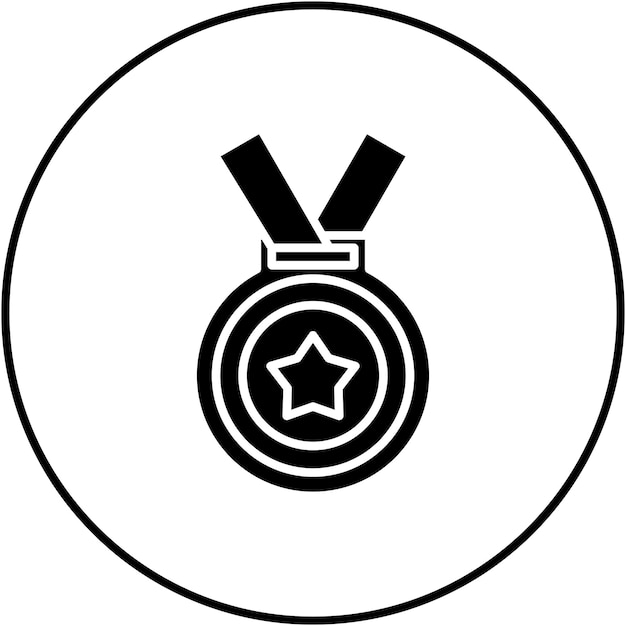 Imagen vectorial del icono de la medalla Se puede usar para deportes