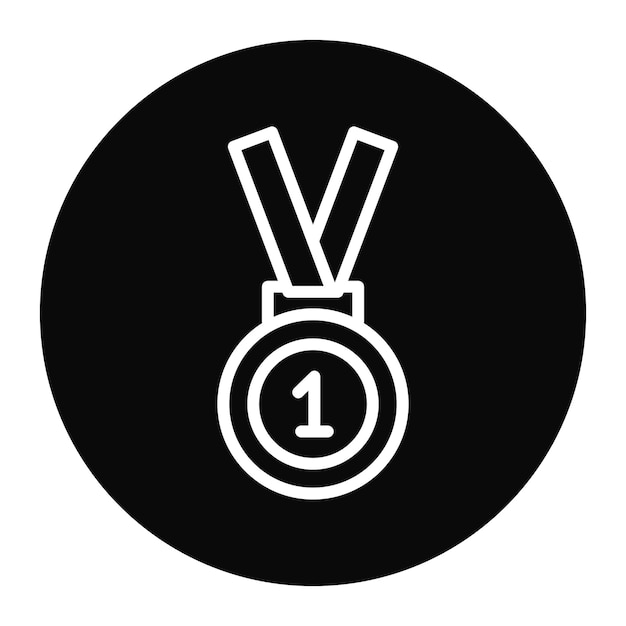 Imagen vectorial del icono de la medalla Se puede usar para eventos de premios