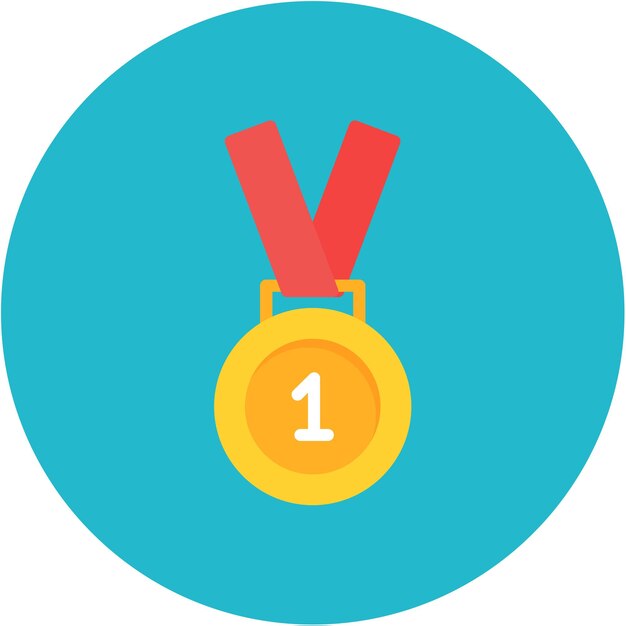 Imagen vectorial del icono de la medalla Se puede usar para eventos de premios