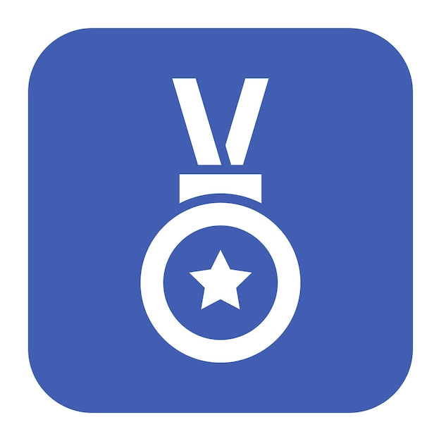 Imagen vectorial del icono de la medalla Se puede usar para Rugby