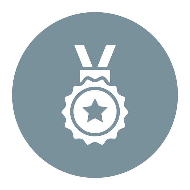 Imagen vectorial del icono de la medalla Se puede usar para el tiro con arco