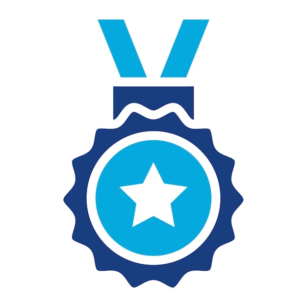 Imagen vectorial del icono de la medalla Se puede usar para el tiro con arco