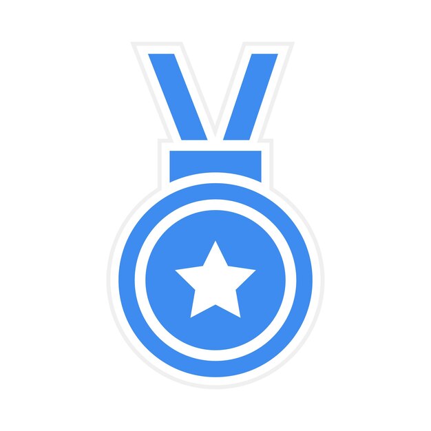 Imagen vectorial del icono de la medalla Se puede usar para voleibol