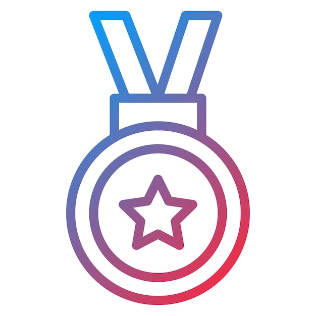 Imagen vectorial del icono de la medalla Se puede usar para voleibol