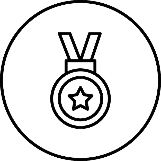 Imagen vectorial del icono de la medalla Se puede usar para voleibol