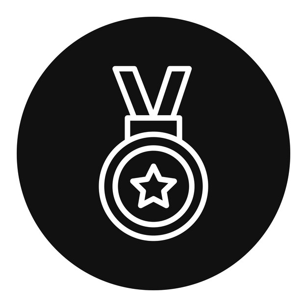 Imagen vectorial del icono de la medalla Se puede usar para voleibol