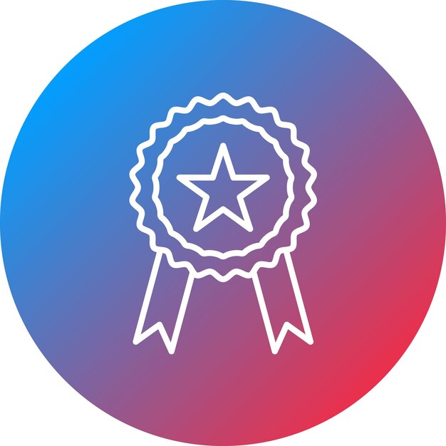 Imagen vectorial del icono de la medalla Se puede utilizar para negocios y oficinas