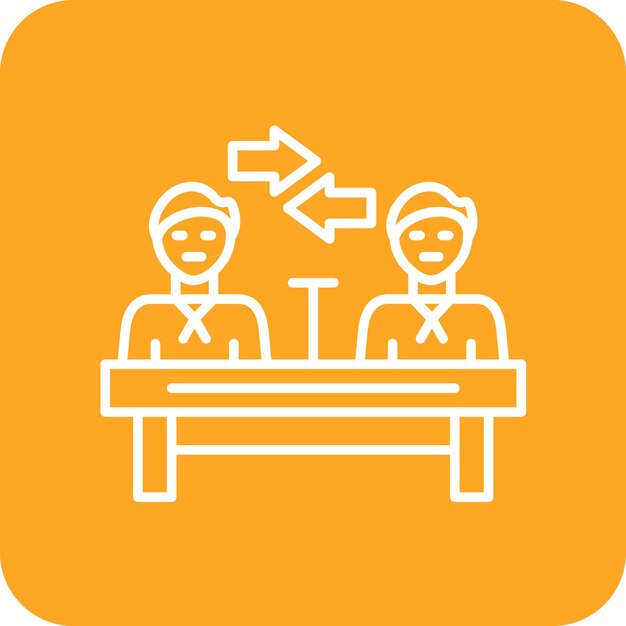 Imagen vectorial del ícono del mediador Se puede utilizar para comunicaciones