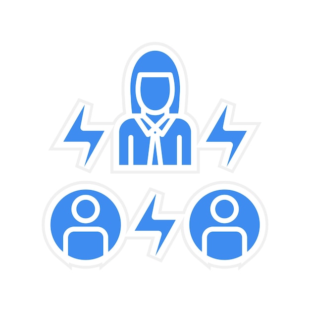 Imagen vectorial del icono del mediador puede utilizarse para la formación empresarial