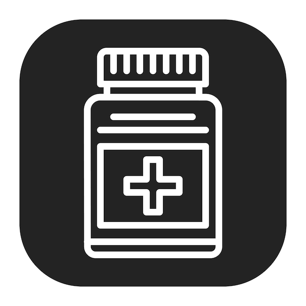 Imagen vectorial del icono del medicamento Se puede usar para el TDAH