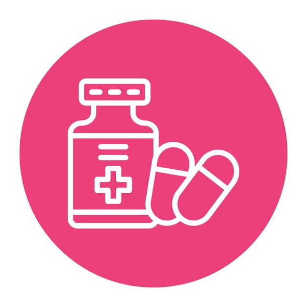 Imagen vectorial del icono del medicamento Se puede utilizar para cardiología