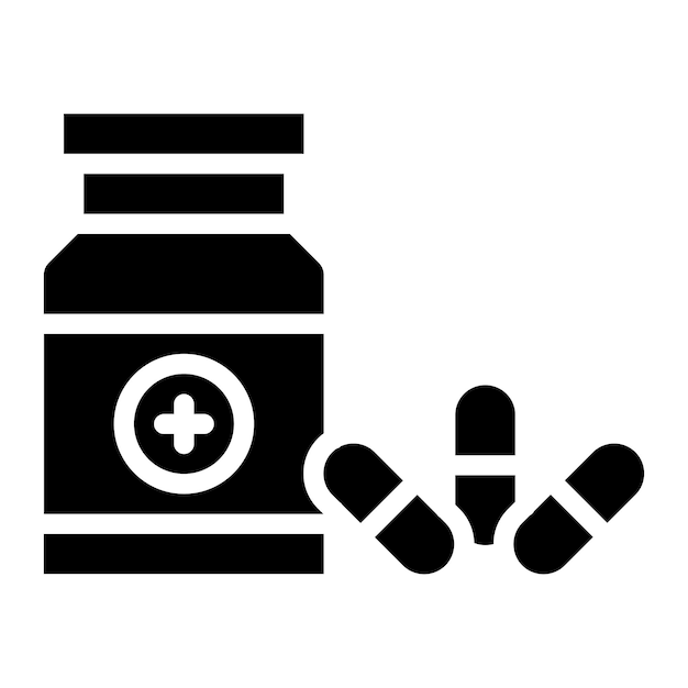 Imagen vectorial del icono del medicamento Puede utilizarse para la tuberculosis