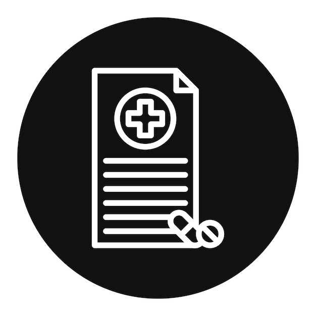 Imagen vectorial del icono de medicamentos recetados Se puede utilizar para la adicción