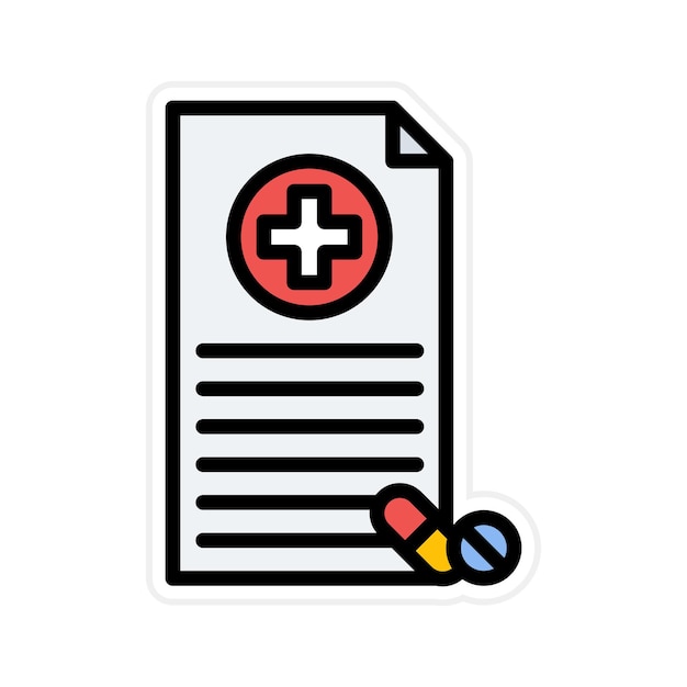 Imagen vectorial del icono de medicamentos recetados Se puede utilizar para la adicción