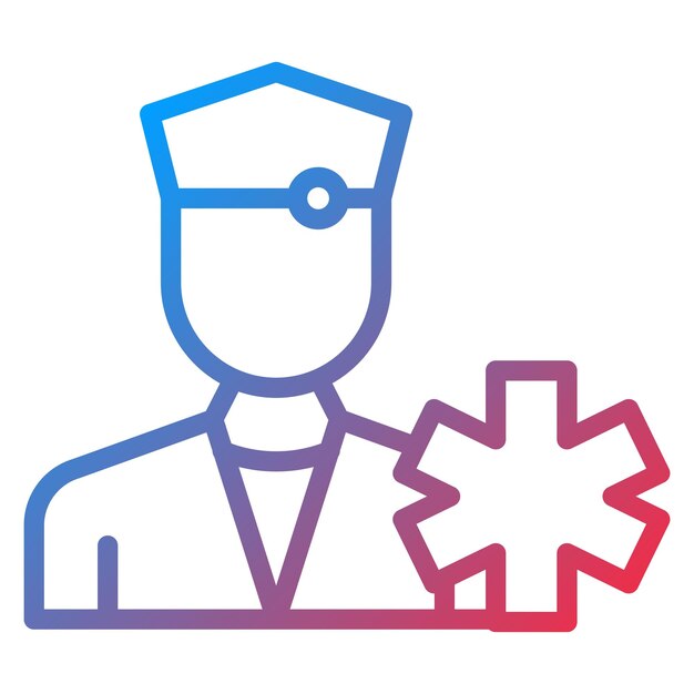 Imagen vectorial del icono de medicina de emergencia Se puede utilizar para el rescate y la respuesta