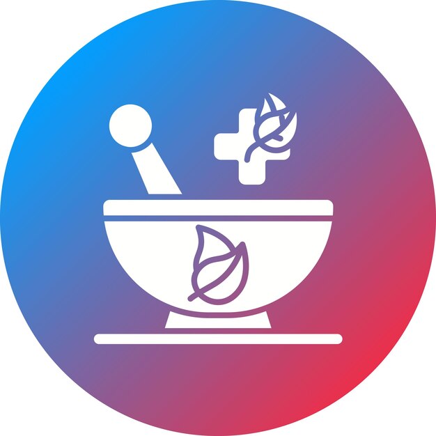 Imagen vectorial del icono de la medicina herbal Se puede utilizar para la medicina alternativa