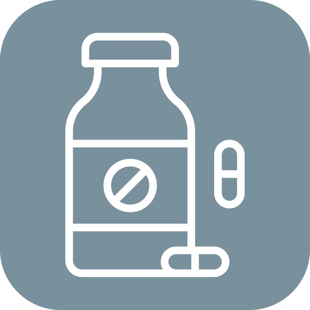 Imagen vectorial del icono de la medicina Se puede utilizar para el laboratorio