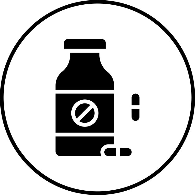 Imagen vectorial del icono de la medicina Se puede utilizar para el laboratorio