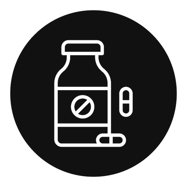 Imagen vectorial del icono de la medicina Se puede utilizar para el laboratorio