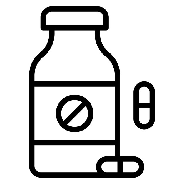 Imagen vectorial del icono de la medicina Se puede utilizar para el laboratorio
