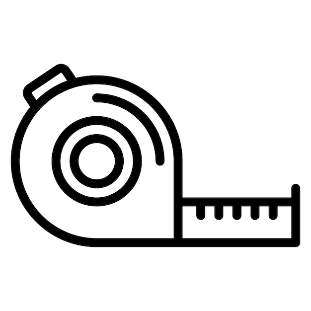 Imagen vectorial del icono de medición de cinta Se puede utilizar para la artesanía