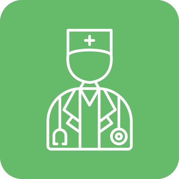 Imagen vectorial del ícono del médico masculino Se puede utilizar para la medicina