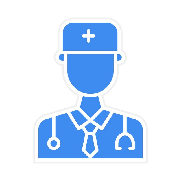 Imagen vectorial del icono del médico Se puede usar para humanos