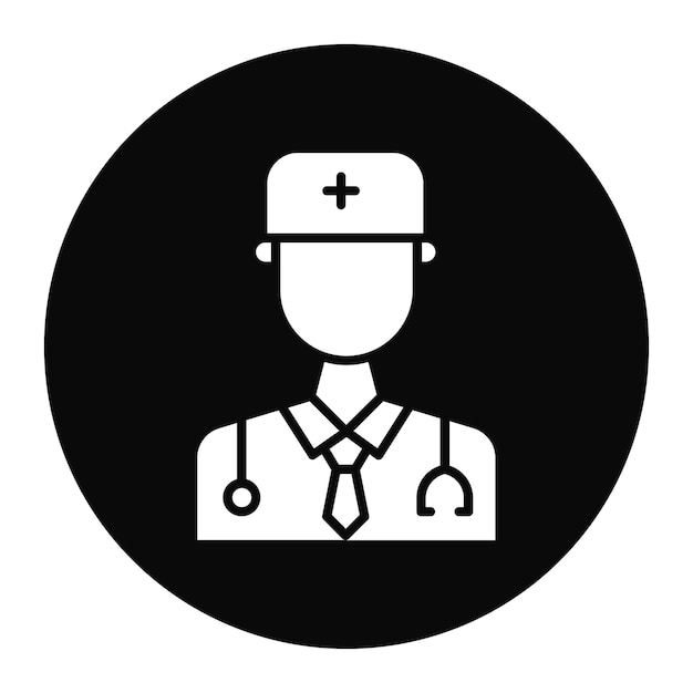 Imagen vectorial del icono del médico Se puede usar para humanos