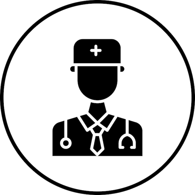 Imagen vectorial del icono del médico Se puede usar para humanos