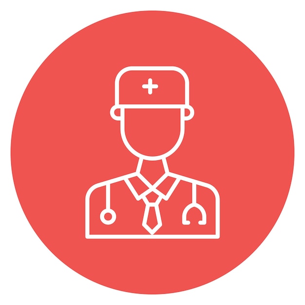 Imagen vectorial del icono del médico Se puede usar para humanos